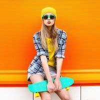A Girl with Skate